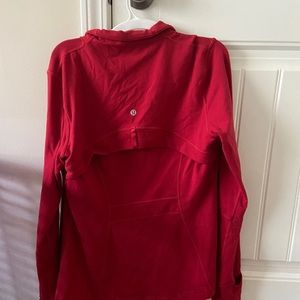 RED LULU ALIGN ZIP UP JACKET